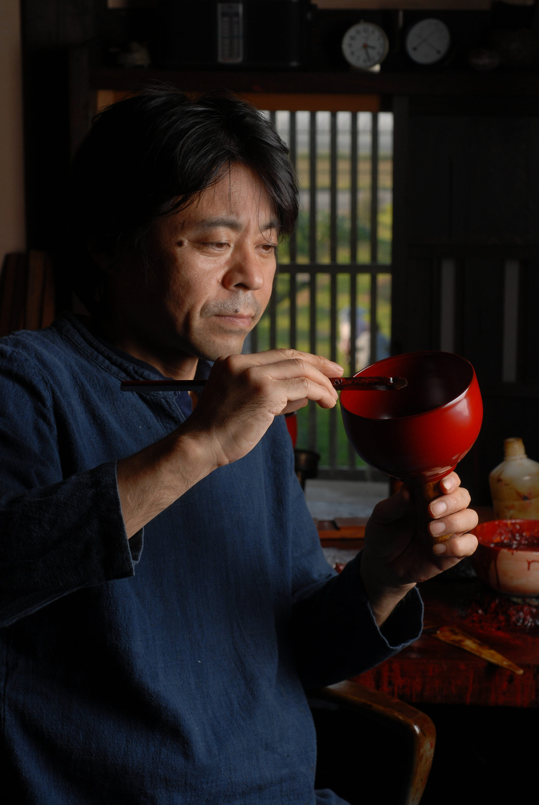 現品のみ⭐︎ 輪島塗 箱瀬淳一作 鉋目椀 溜内鉋目 二客セット 被災応援-